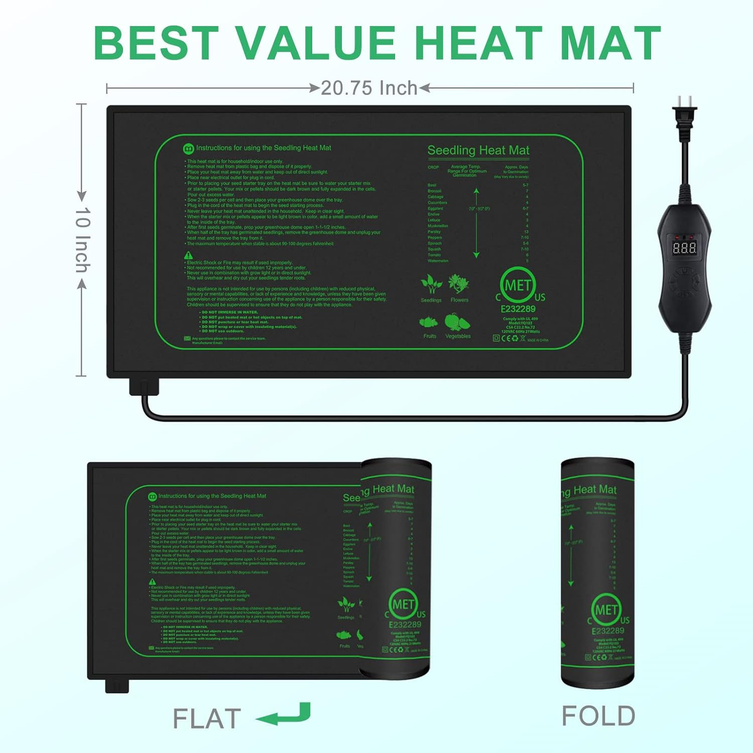 Mata grzewcza do sadzonek z cy – Seedling Heat Mat recenzja i cena